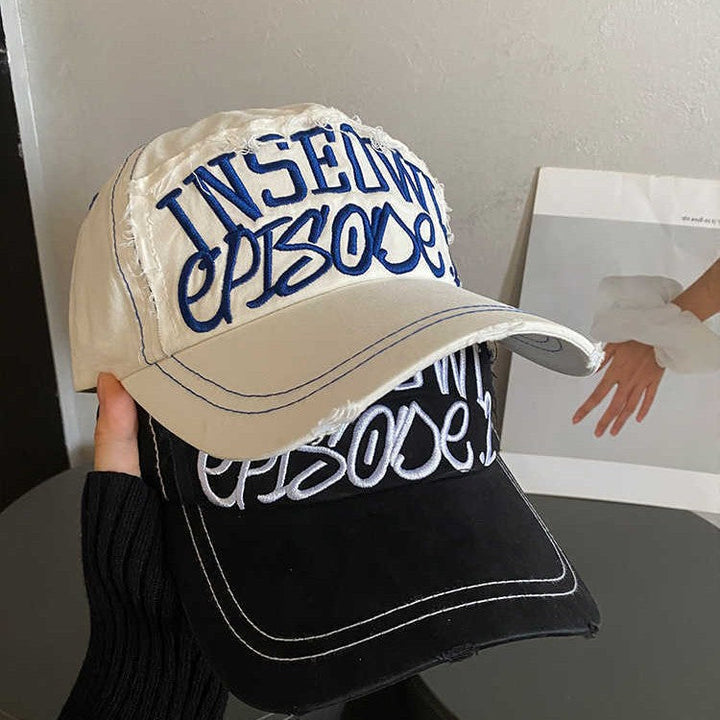 Women's Distressed Artistic Embroidered Cap Kalsten