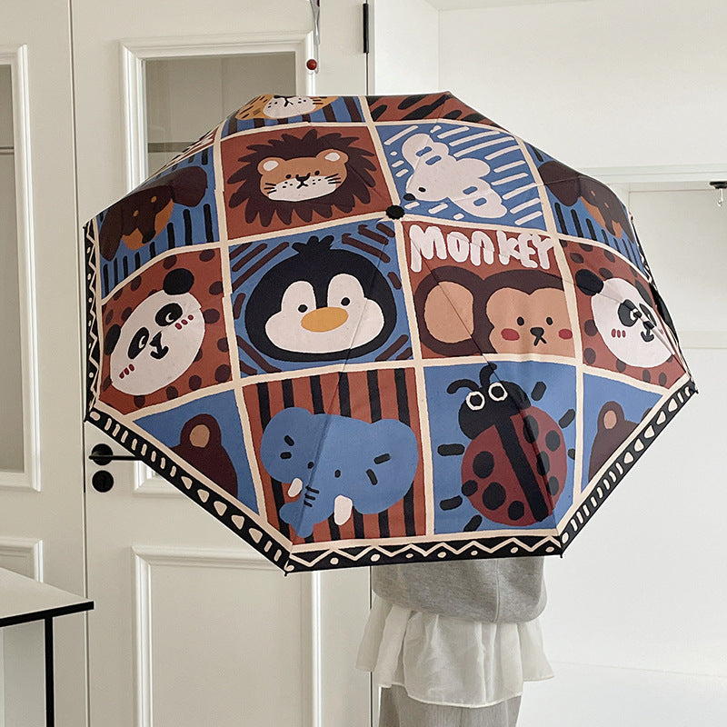 Women's Automatic Umbrella with Creative Pattern Kalsten