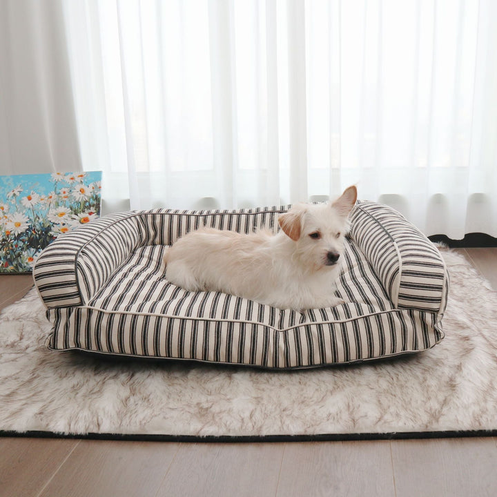 Striped Orthopedic dog Sofa