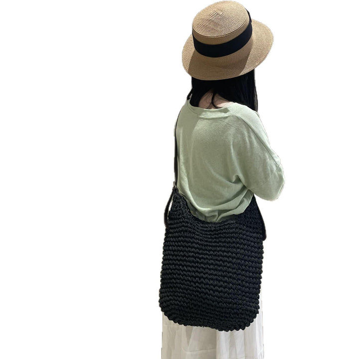 Braided shoulder bag with elegant leather strap Kalsten