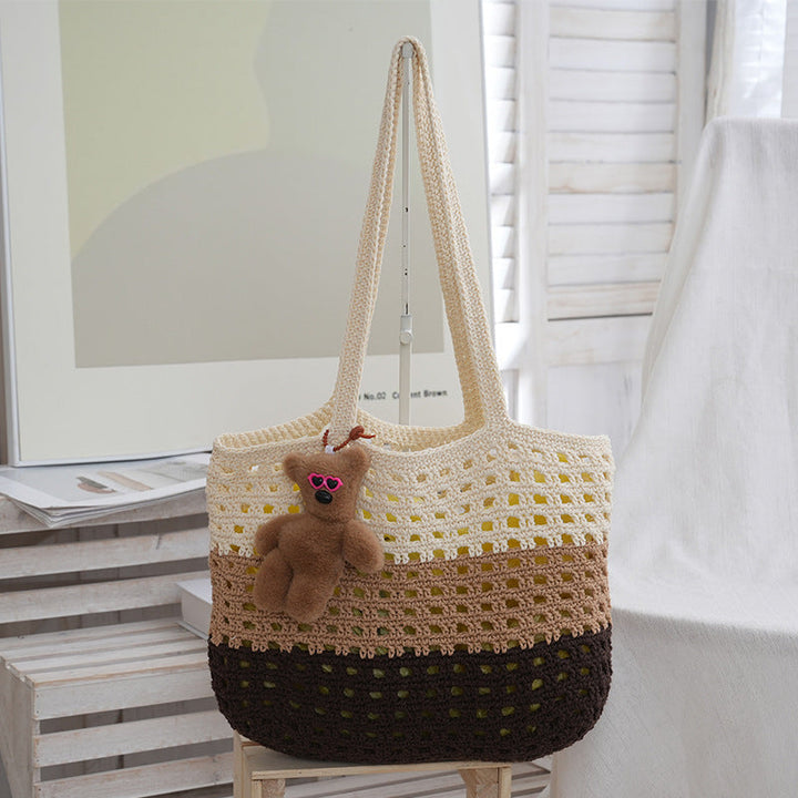 Handmade straw bag with cute tag Kalsten