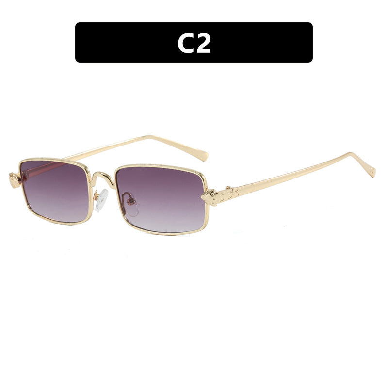 Ladies elegant square sunglasses with luxurious metal frame and UV protection Kalsten