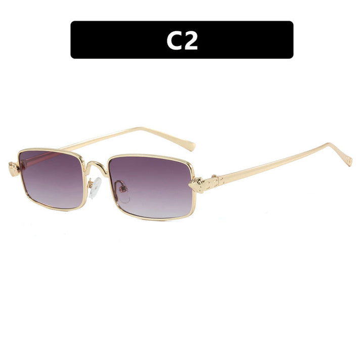 Ladies elegant square sunglasses with luxurious metal frame and UV protection Kalsten