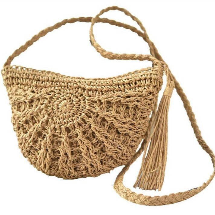 Hand-knotted sling bag with tassels Kalsten