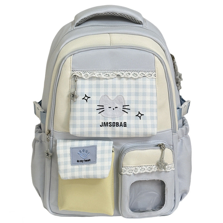 Playful Patterned Cat Design School Backpack Kalsten