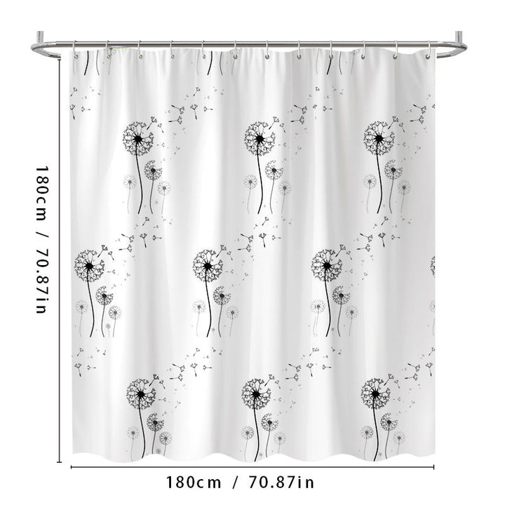 Dandelion Print Shower Curtain Kalsten