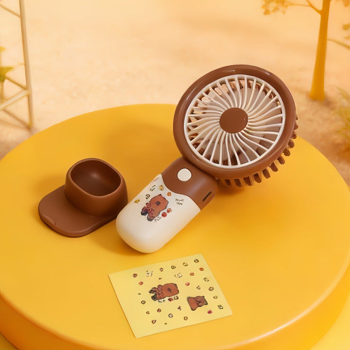 Ladies Portable Hand Fan with Cute Character Design Kalsten