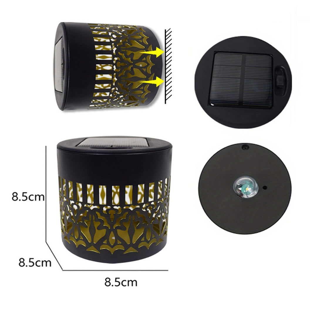 Outdoor Mandala Solar Projection Wall Lights With Patterned Metal Casing And Automatic Dusk-To-Dawn Sensor Kalsten