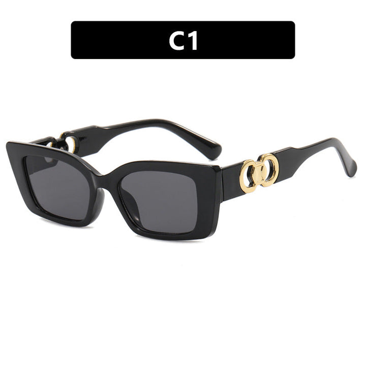 Women's fashionable square sunglasses with golden embellishments Kalsten