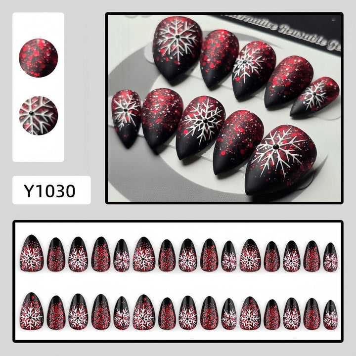 Artificial nails with snowflake design Kalsten