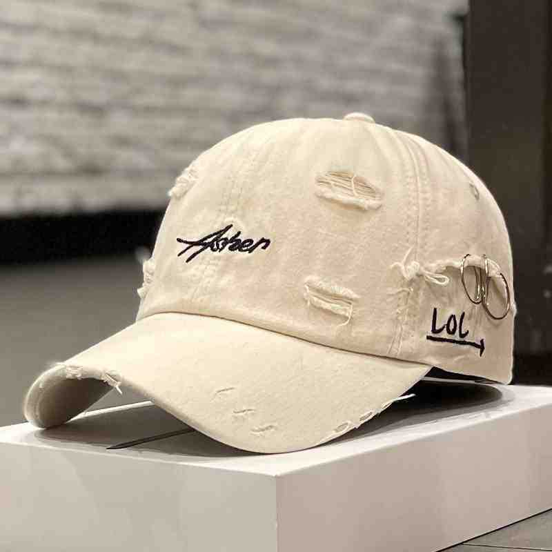 Unisex Distressed Denim Adjustable Cap Kalsten