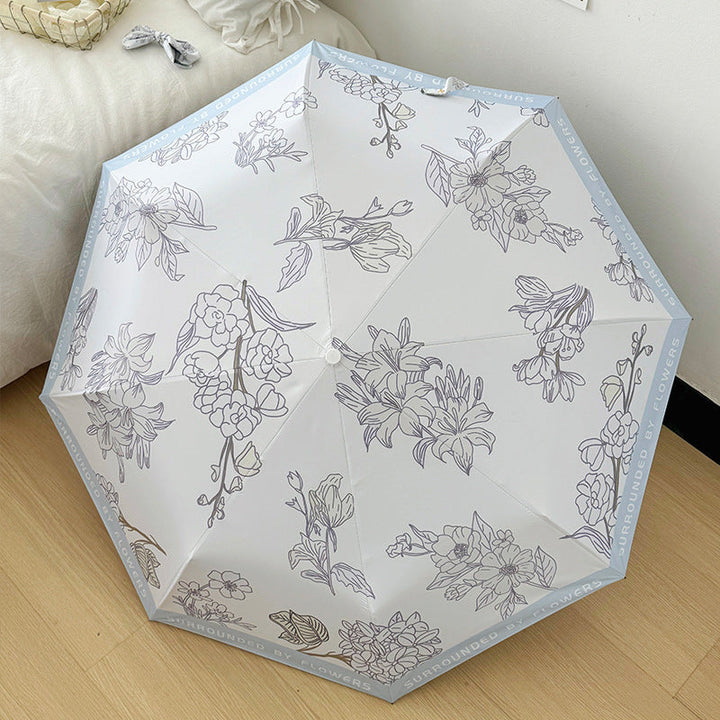 Women's compact umbrella with floral design Kalsten