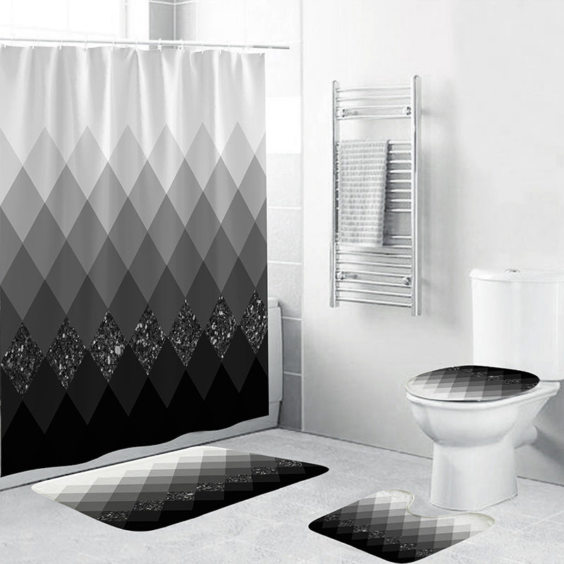Geometric Pattern Bathroom Accessory Set Kalsten