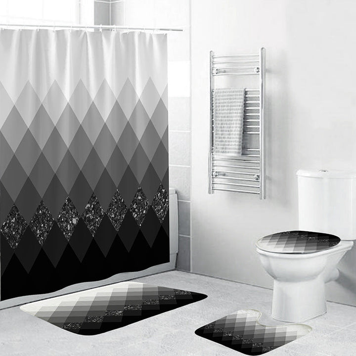 Geometric Pattern Bathroom Accessory Set Kalsten