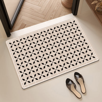 Geometric Pattern Decorative Floor Mat Acalora