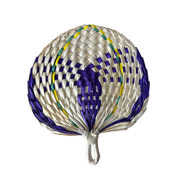 Women hand-woven fan made of natural material Kalsten