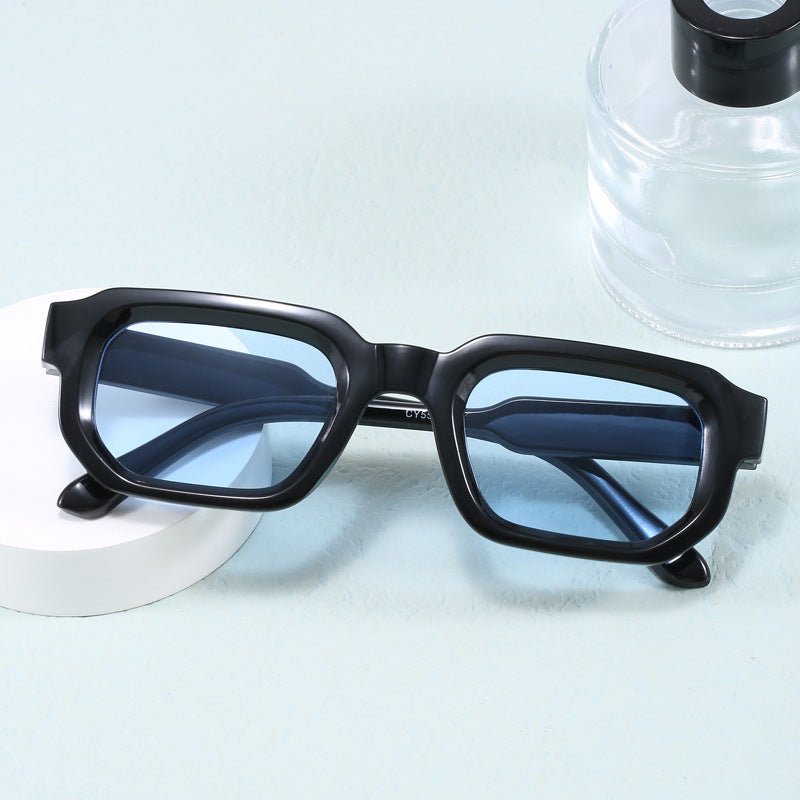 Women's fashionable square sunglasses with clear frame Kalsten