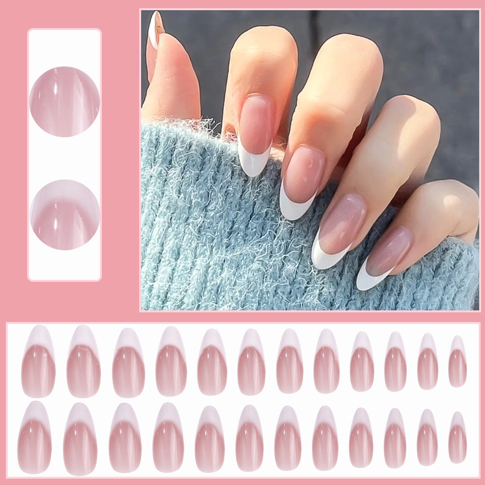 Elegant French Tip Press-On Nail Tips Kalsten