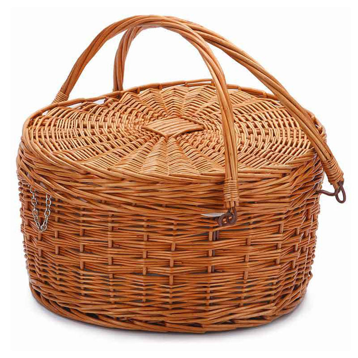 Women Handcrafted Basket with Practical Lid Kalsten