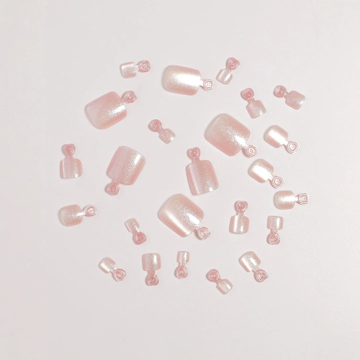Premium Glittering Faux Gel Press-On Toes Kalsten