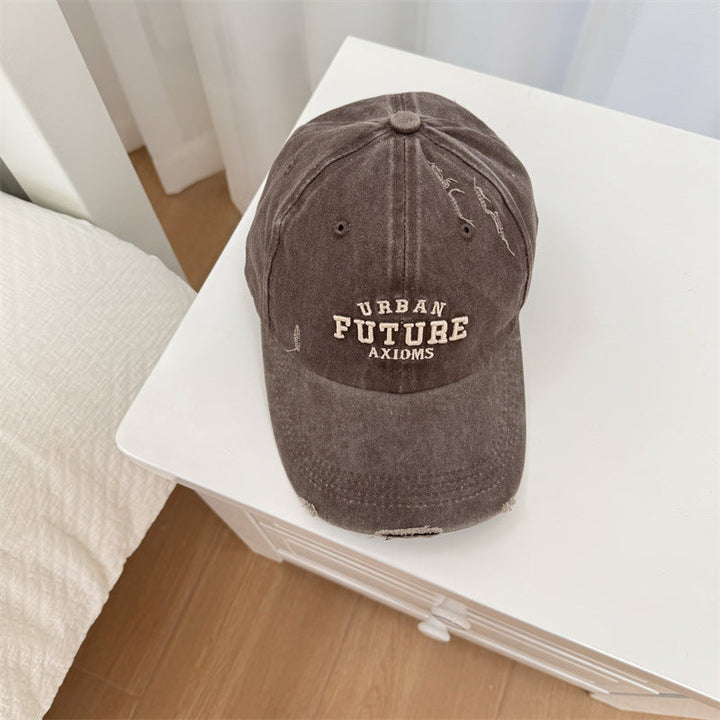 Men's Distressed Cotton Adjustable Baseball Cap Kalsten