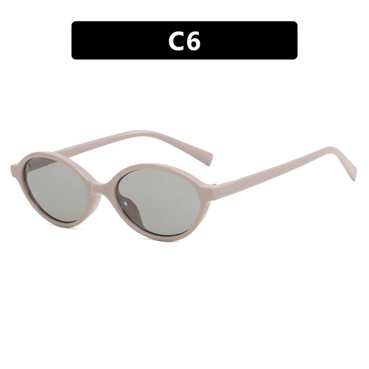 Women's fashionable oval sunglasses with curved frame and UV protection Kalsten