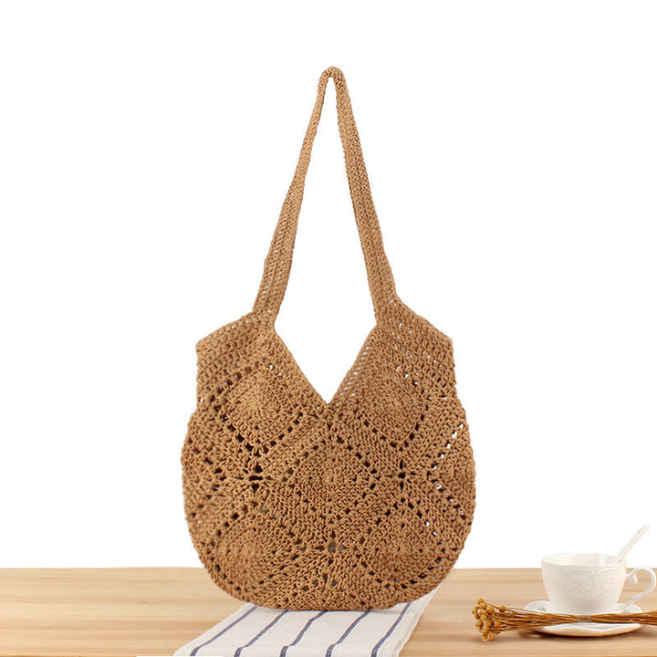 Handmade crochet tote bag with modern pattern Kalsten