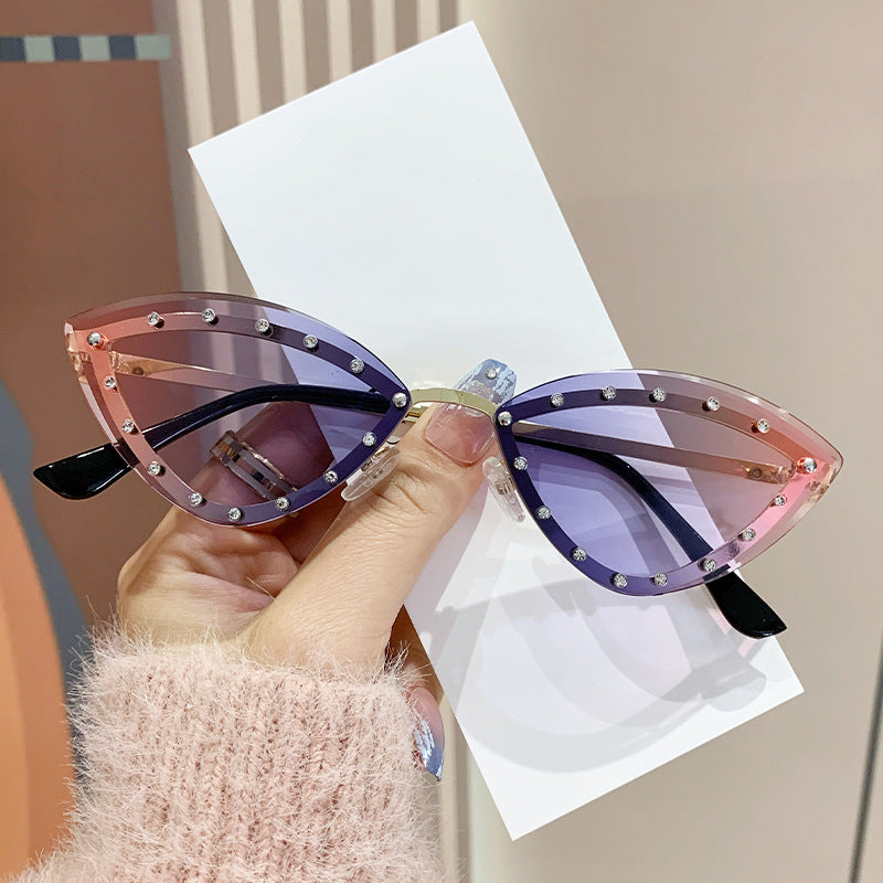 Women's Cat-Eye Sunglasses with Sparkling Crystal Accents Kalsten