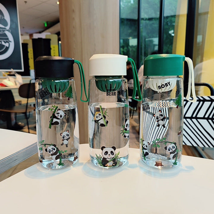 Ladies Playful Water Bottle with Cheerful Panda Design Kalsten