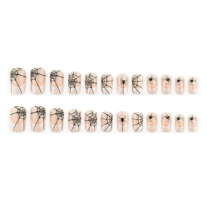 Halloween Artificial Nail Set with Spider Web Design Kalsten