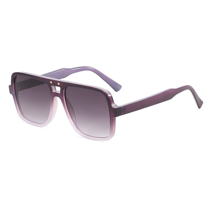 Women's square oversized sunglasses with trendy transparent frame Kalsten