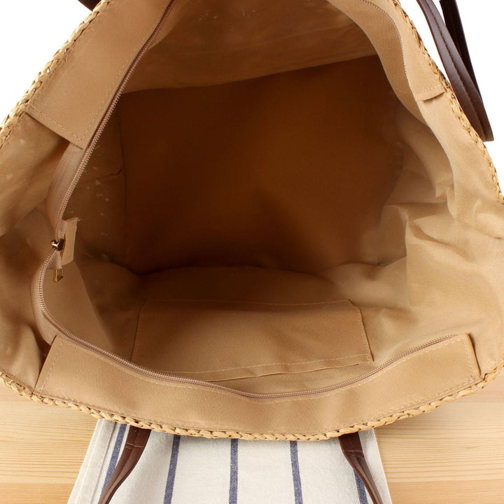 Large Beach Bag Made of Woven Bast Kalsten