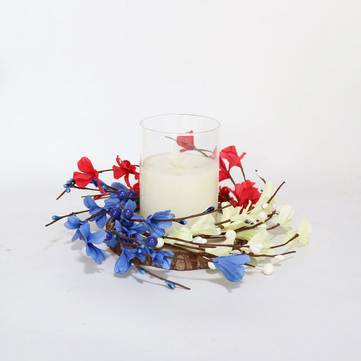 Unisex handmade flower crown for wall and door made of artificial flowers on a wicker base Kalsten