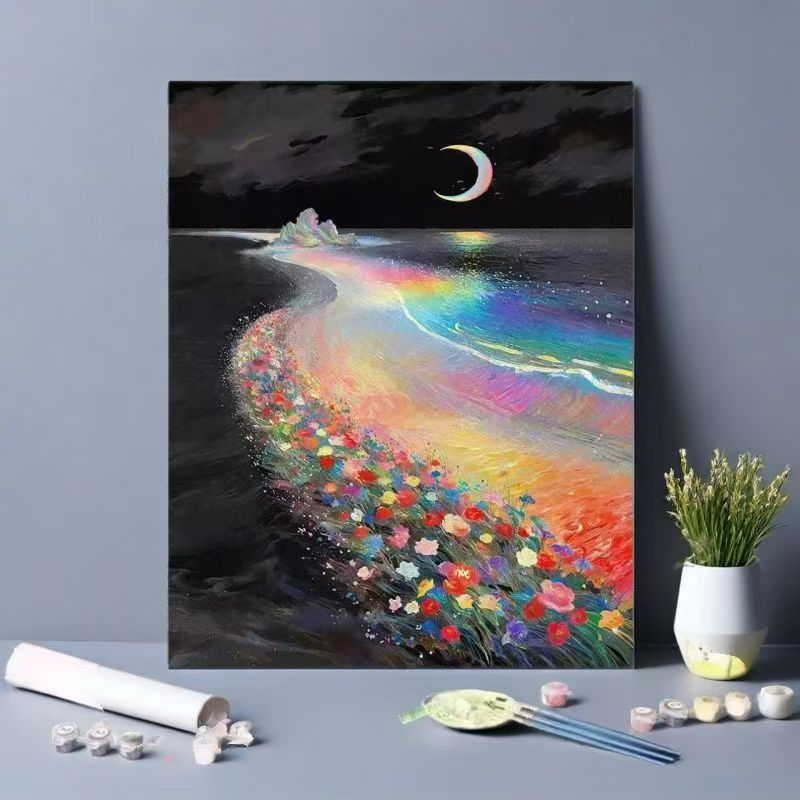 Rainbow Ocean Landscape Art Print Kalsten