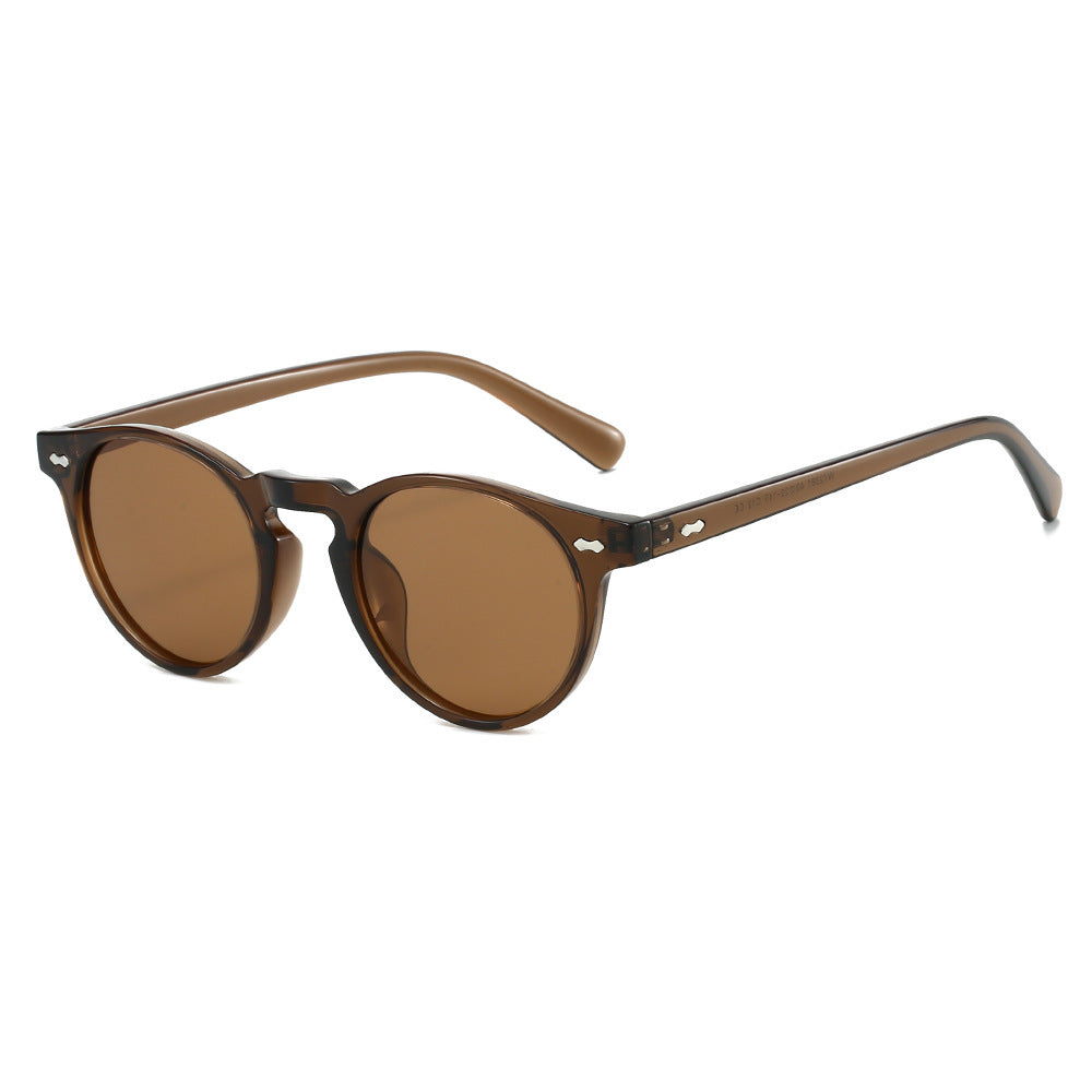 Ladies Vintage Sunglasses with Round Lenses and Transparent Frame Kalsten
