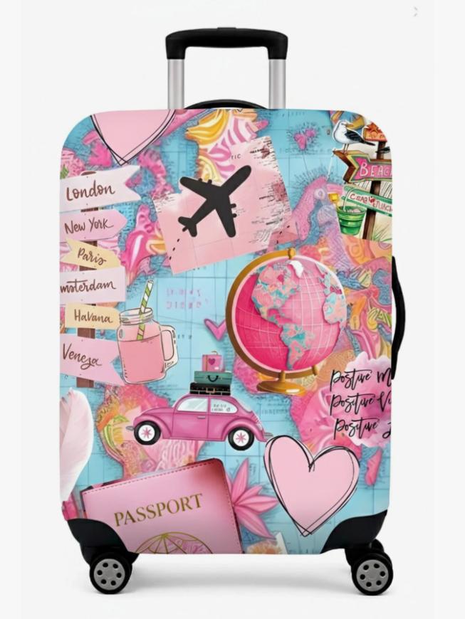 Unisex nan elastic suitcase cover with 3D dog design for trolley, stretchy and scratch-resistant Kalsten