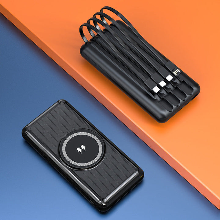 Compact power bank with integrated charging cable and fast USB-C connection Kalsten