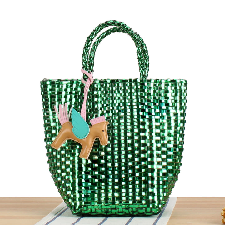 Playful basket bag with unique pendant Kalsten