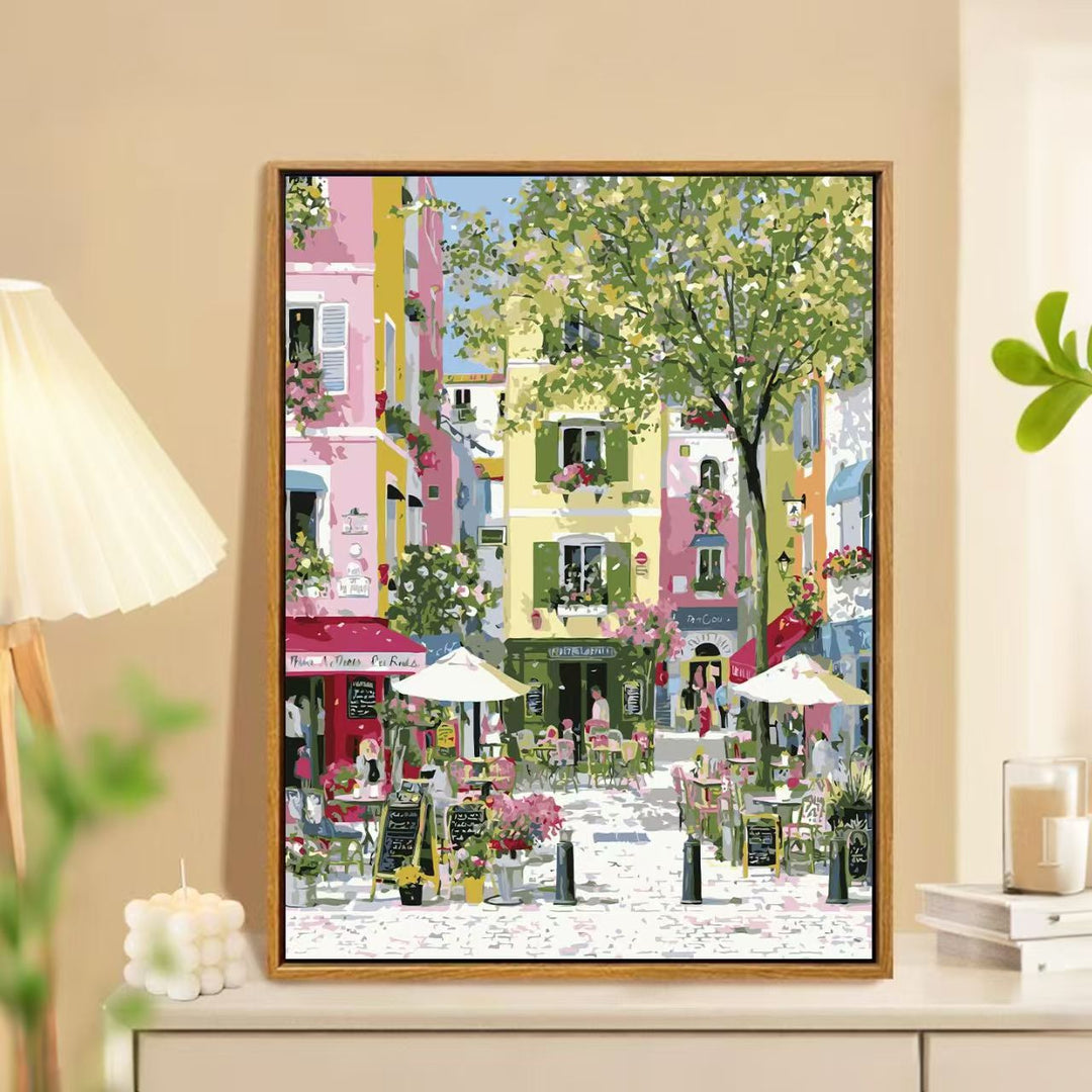 Charming Springtime Market Landscape Wall Art Kalsten