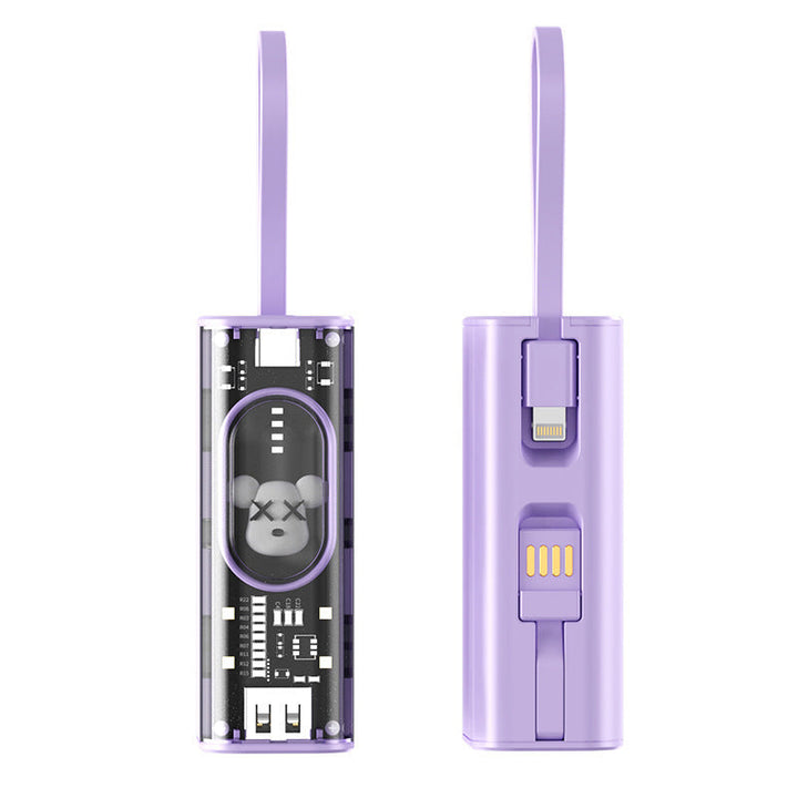 Portable power bank with integrated charging concept and practical carrying strap Kalsten