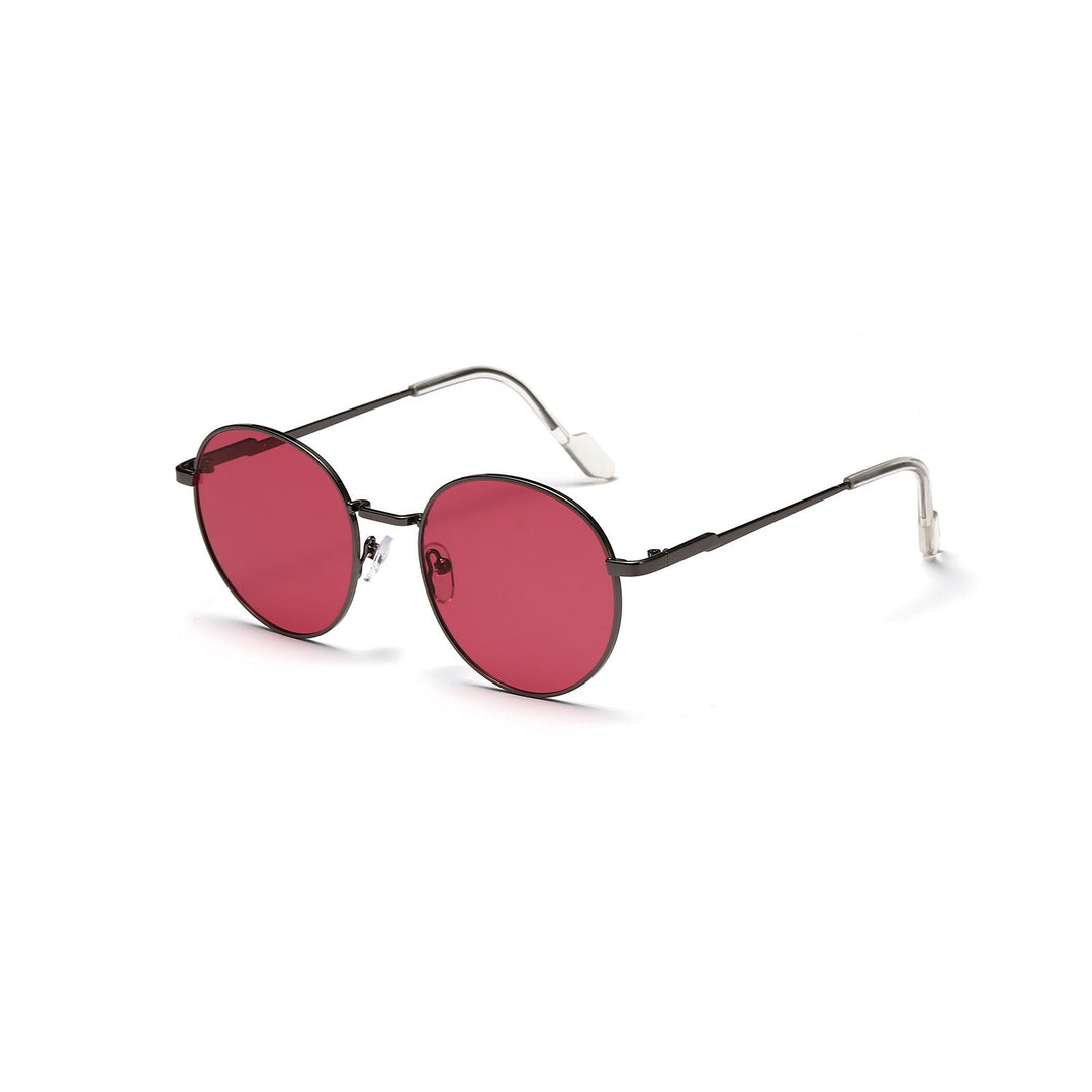 Women round sunglasses with luxurious metal frame and UV protection Kalsten
