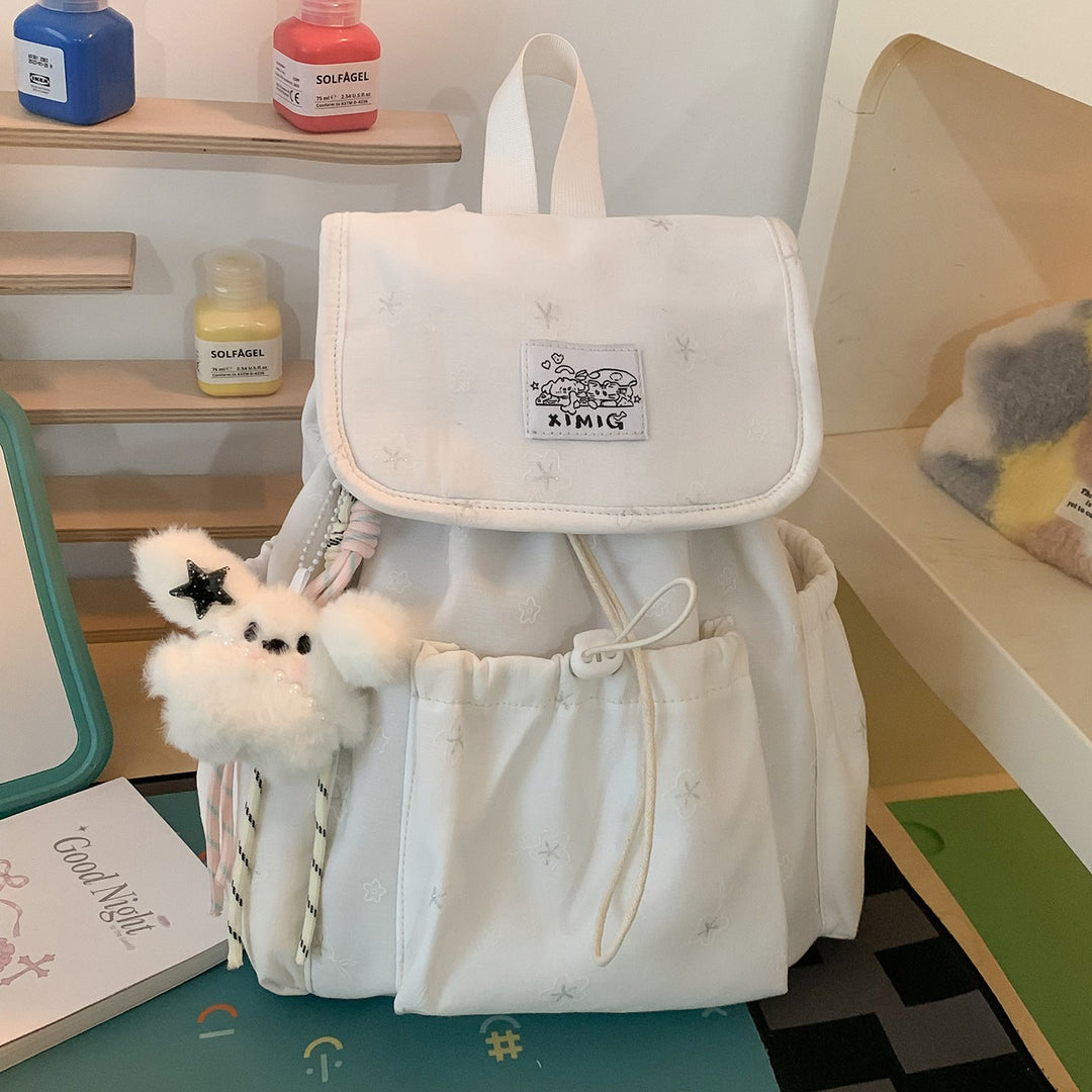 Cute Character-Themed Drawstring School Backpack