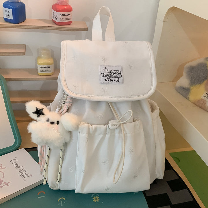 Cute Character-Themed Drawstring School Backpack