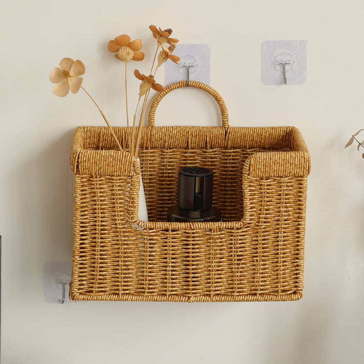Unisex Handwoven Storage Basket with Practical Carrying Handle Kalsten