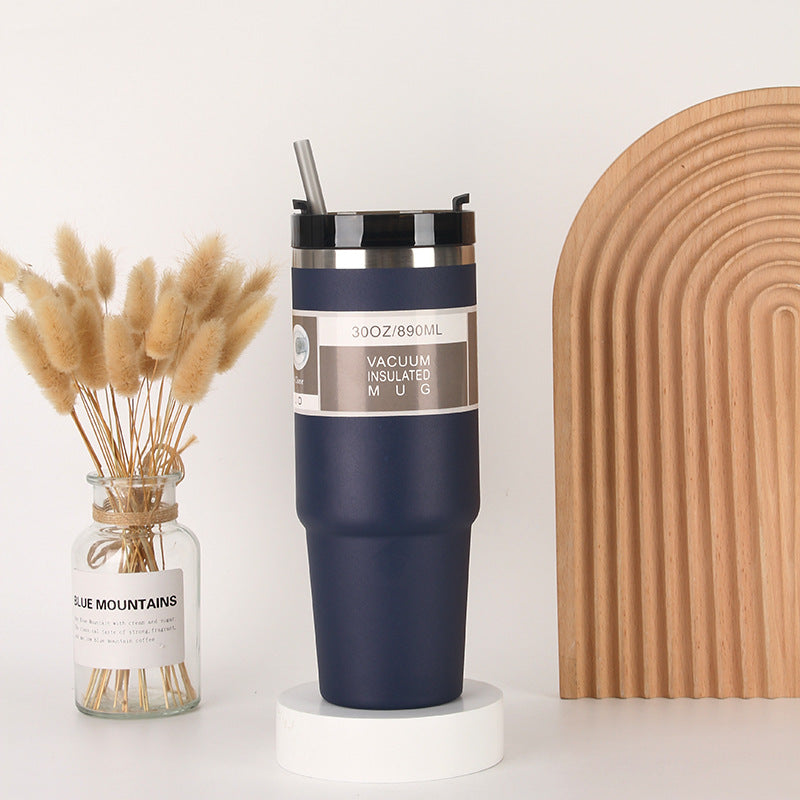 Unisex Insulated Drinking Cup with Integrated Straw Kalsten