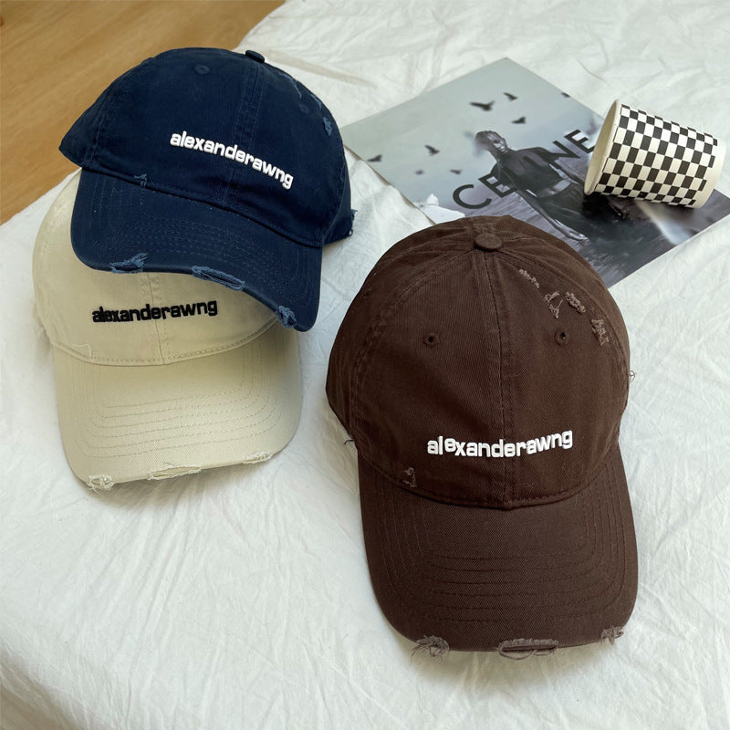 Unisex Distressed Cotton Baseball Cap Kalsten