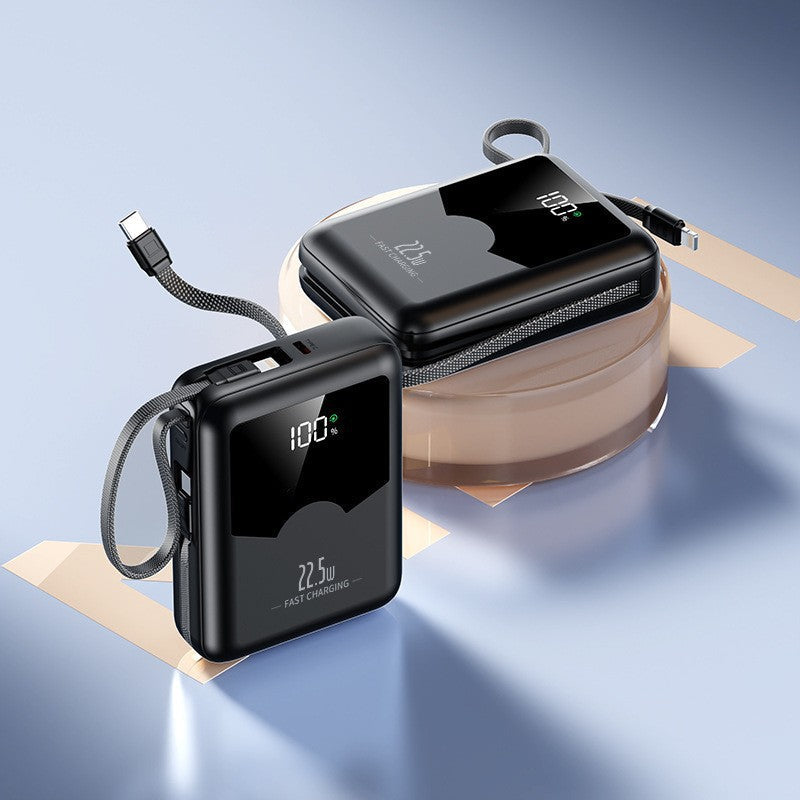 Portable fast-charging power bank with digital charge level display and intuitive operation Kalsten