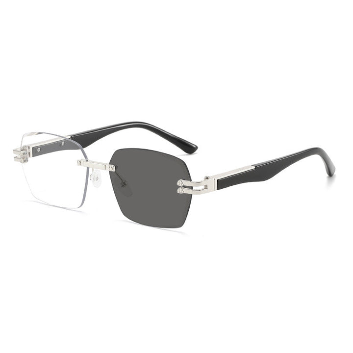 Men's Elegant Square Sunglasses with Wooden Temples Kalsten