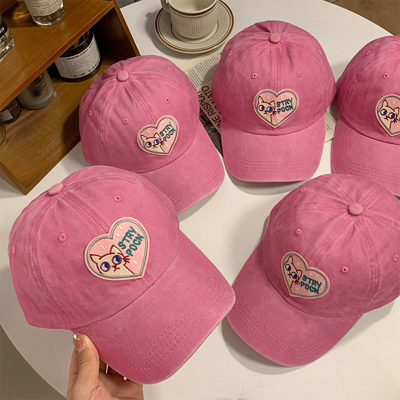 Women's Casual Embroidered Cat Cap Kalsten
