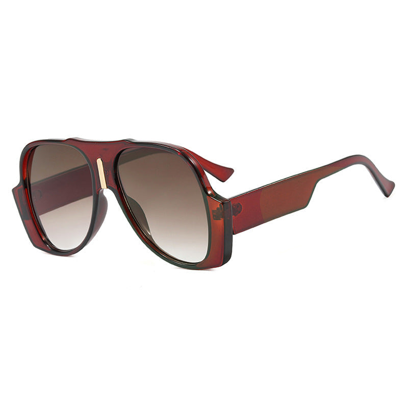 Women's square sunglasses with unique animal pattern frame and UV protection Kalsten